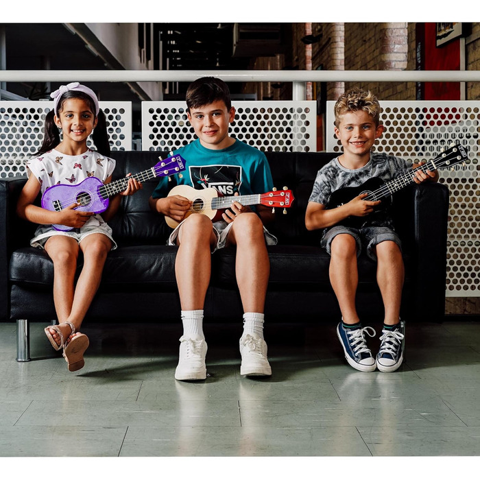 Укулеле Sopran 3rd Avenue 54 см (21 дюйм) – Початковий набір: чохол, підставка, ремінь, струни, медіатор та наклейки на гриф – Натуральний колір – Безкоштовні онлайн уроки для початківців