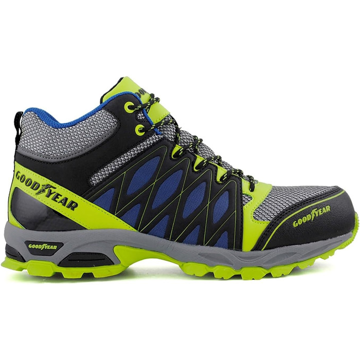 Черевики безпеки Goodyear S1P/SRA/HRO для чоловіків, без металу, композитна підошва, 43 EU, багатоколірні