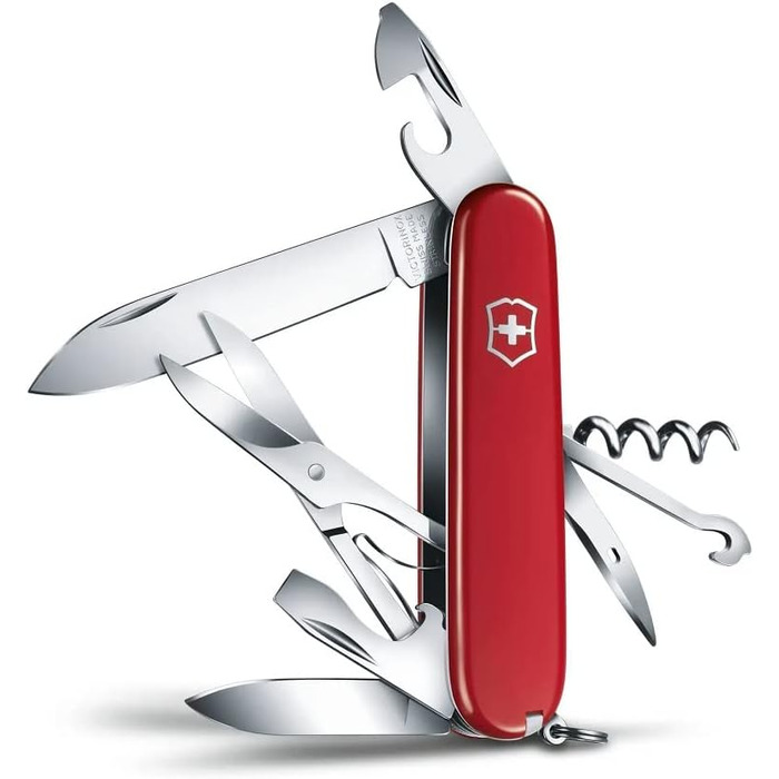 Швейцарський мультитул Victorinox Climber (14 функцій, велика клинка, відкривачка для пляшок) у блістері, чорний