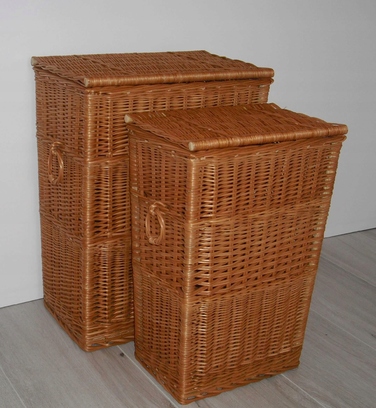 Кошик для прання з лози, 50 л, бежевий