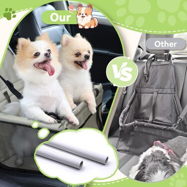 Автомобільний лежак для собак, сірий, 40x32x24 см, Oxford, дихаючий, знімний, складний