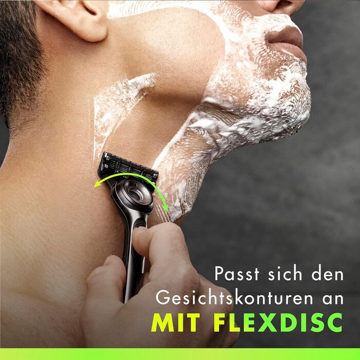 Чоловіча бритва Gillette Labs з ексфоліаційною смужкою, магнітним преміум-тримачем та 3 змінними касетами, срібляста