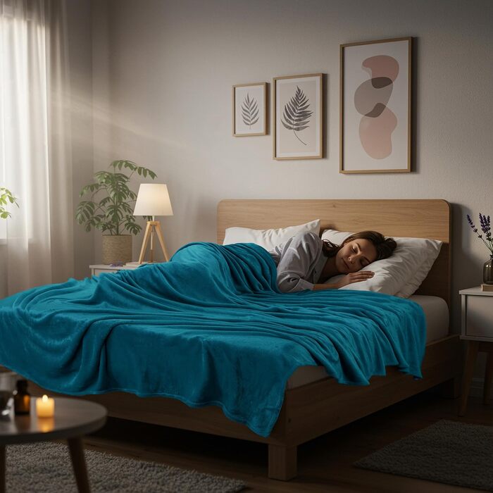 Плед Utopia Bedding: м'який флісовий плед, теплий зимовий плед для ліжка, дивана та крісла (Турквіс, 200x150 см)