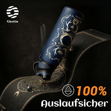 Фляга спортивна Fjbottle 1000 мл з нержавіючої сталі з магнітною кришкою, BPA-free, термоізольована для школи, фітнесу