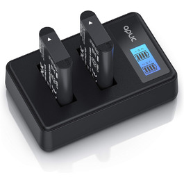 Зарядний пристрій для акумуляторів CSL - 4 слоти AA/AAA NiMH з LCD-дисплеєм, чорний (Тип 2)