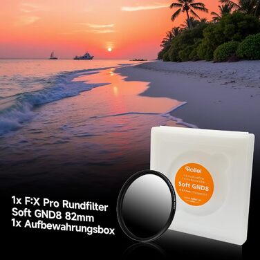 Фільтр градієнтний Rollei F:X Pro Soft GND 8 (82 мм) для фотографії пейзажів та архітектури