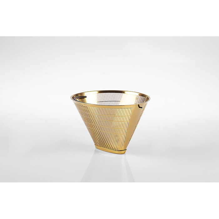 seleXions Coffee Filter Gold Filter All-Metal GF4MB with Metal Handle, for all coffee machines with round filter size 1 x 4