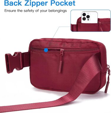 Сумка на пояс жіноча/чоловіча Telena, поясна сумка для спорту та моди, нагрудна сумка, сумка через плече з регульованим ремінцем, бежевий (A-винний)