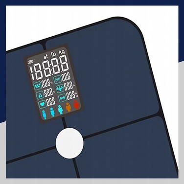 Розумні електронні ваги для ванної з Bluetooth, до 180 кг, аналіз складу тіла та BMI