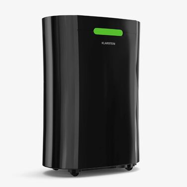 Електричний осушувач Klarstein AeroDry Smart 12 л - 12 л/день, 2.5 л резервуар, 39 дБ, WiFi/App/Alexa, LED дисплей, таймер 24 год, вугільний фільтр, для приміщень до 18 м², чорний