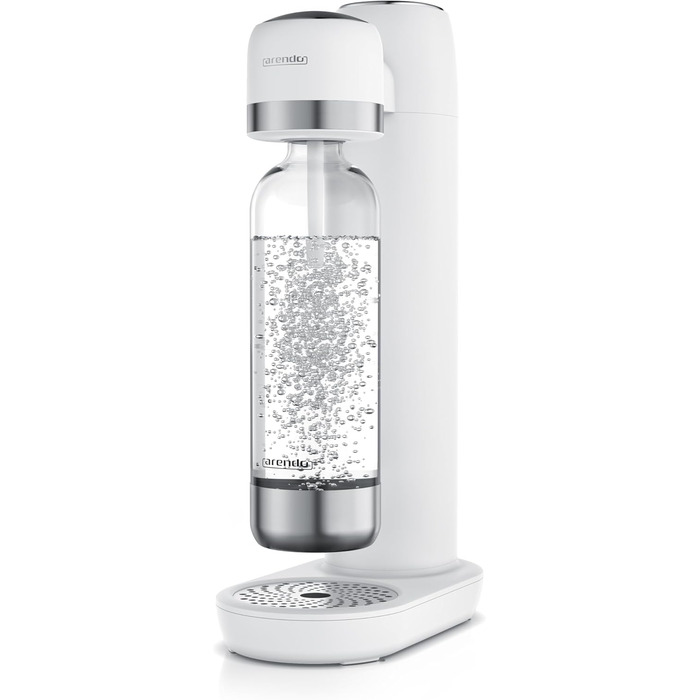Arendo Soda Maker - Газова вода вдома: приготуйте газовану воду без цукру та барвників! Сумісний з CO2 балонами 60 л, пляшка 1000 мл, BPA free