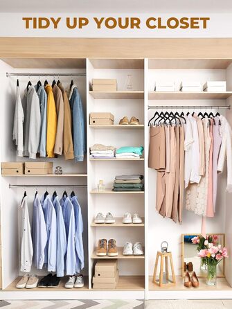 Набір вешалок для суконь та спідниць HOUSE DAY, 24 шт, чорні, з кліпсами, ультратонкі, антиковзаючі, економія місця