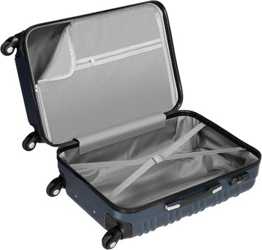 Набір валіз Zelsius 4 шт. Антрацит | ABS, з кодовим замком, 4 колеса, внутрішній роздільник | Ручна валіза, 4 шт, Trolley, велика, багаж