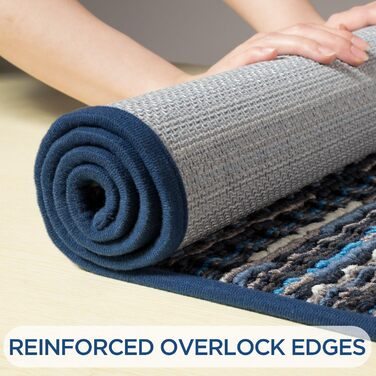 Килимок для дому 50x80 см, антиковзаючий, миючий, для входу, тераси, саду - блакитний