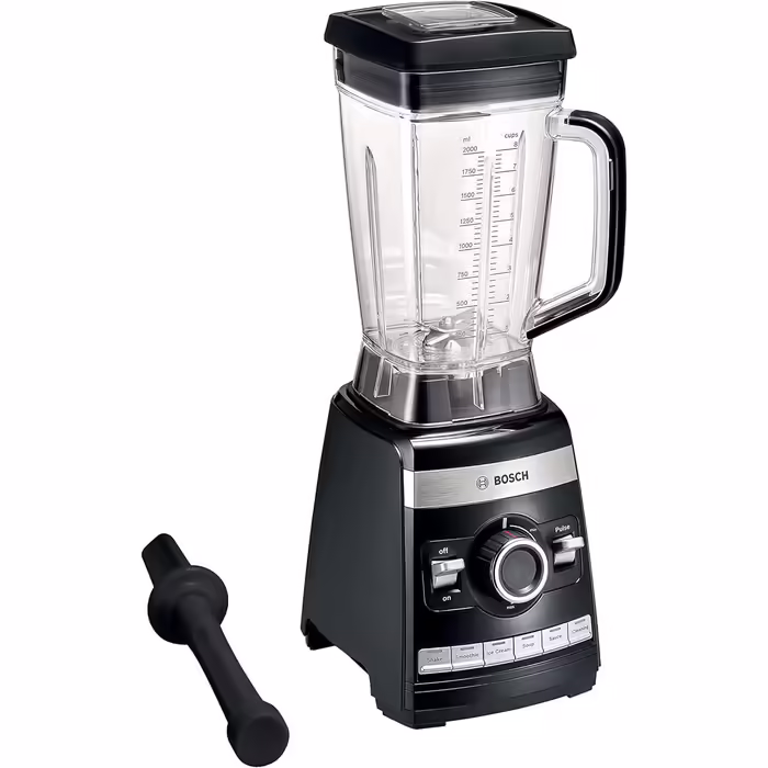 Блендер стаціонарний Bosch VitaBoost MMBH6P6B, 1600 Вт, 2,5 л Tritan, 6 лез з нержавіючої сталі, 6 автоматичних програм, BPA-free, чорний, для смузі та супів
