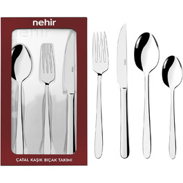 Нержавіюча столова приборів 24 шт. для 6 осіб: елегантний набір для щоденного використання та особливих випадків, стійкий до корозії