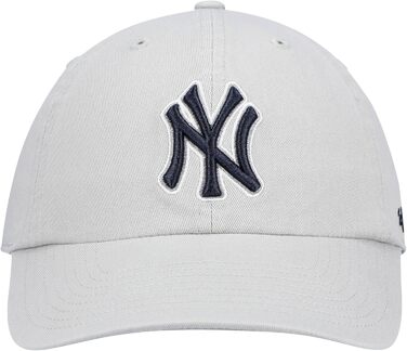 Кепка бейсболка New York Yankees Clean Up MLB регульована, сіро-темно-синя, універсальний розмір