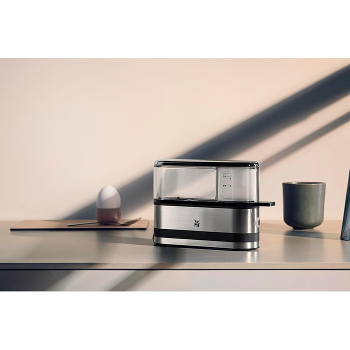 Електричний кошик для варіння яєць WMF Küchenminis на 2 яйця, з викруткою, BPA-free Tritan, 250W, Cromargan matt
