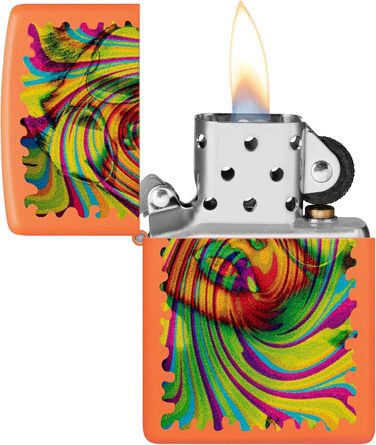 Запальничка Zippo з окулярами, матова, помаранчева
