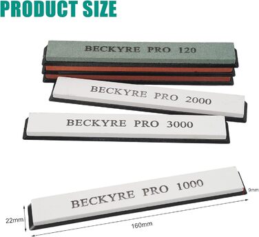 Набір точильних каменів для ножів (6 шт.) з фіксованим кутом, точильний брусок, професійний набір з підставкою для кухні та відпочинку на природі