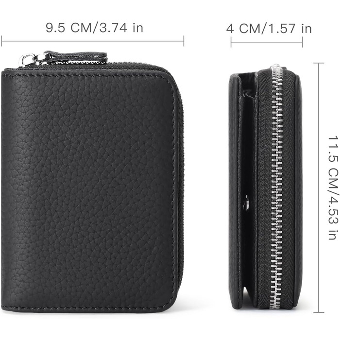 SENDEFN Wallet for Women, Leather Wallet for Women with Many Compartments, Small Women's Cardholder Wallet, RFID Protection Card Holder with Zipper and Many Compartments, Wallet
