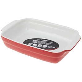 Форма для запікання Crealys з керамічними ручками, 25 x 15 x 5 см, колір Полуниця