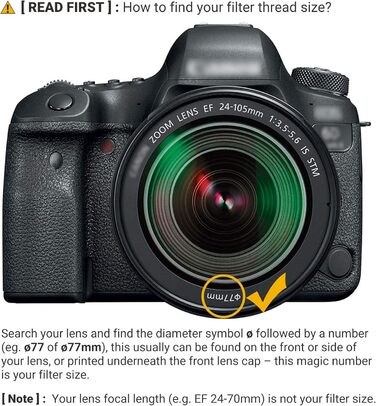 Графільтр PROfezzion Variable ND Filter: регульований нейтральний фільтр для об'єктивів Sigma, Nikon, Fujifilm (77mm)