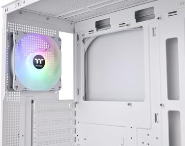Thermaltake View 270 Plus TG ARGB: Корпус ПК Midi-Tower з темперованим склом, 3 RGB вентилятори, USB-C, підтримка 360мм радіатора, білий колір