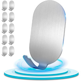 Крючки самоклеючі, 10 шт. з нержавіючої сталі 304, без свердління, для ванної, кухні та вітальні