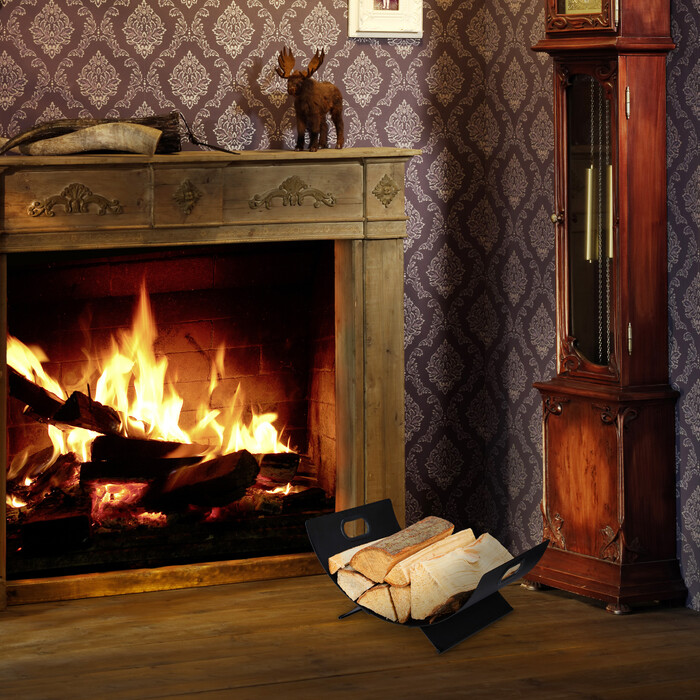 Relaxdays Firewood Basket Metal