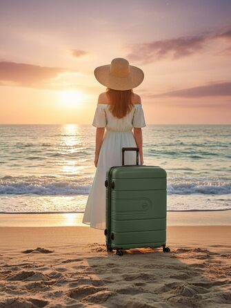 Набір валіз REDOLZ Essentials 11: 3 валізи (56 см, 76 см, Olive)