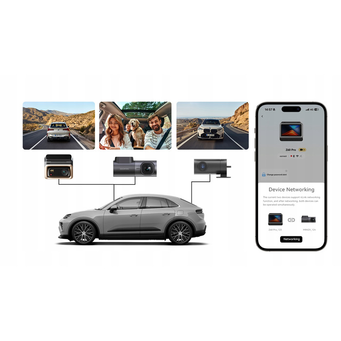 Автомобільний відеореєстратор DDPAI Z60 Pro + Задня камера + Hardwire Kit + Карта пам'яті 128GB