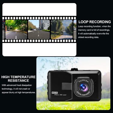 Відеореєстратор Podazz Dashcam Auto – передня та задня камери, 3
