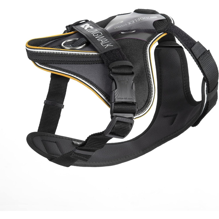 Шлейка для собак JULIUS K-9 IDC Longwalk, чорно-сіра, розмір L