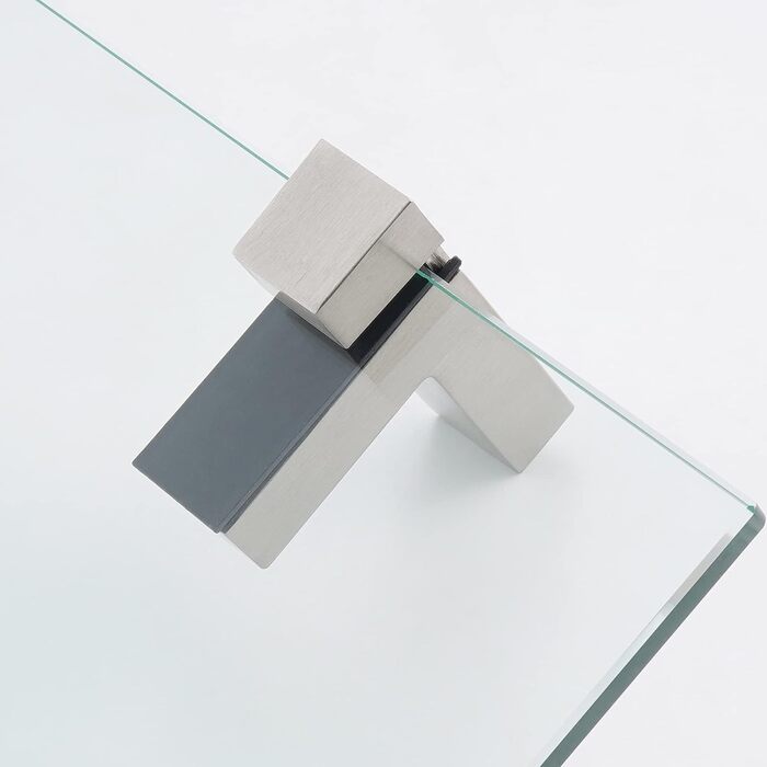 KES Shower Shelf for Hanging, Bathroom Shelf, Wall Shelf, Shower Glass Shelf, 8mm Shower Shelf, Bathroom Shelf, Tempered Glass with Shelf Supports 60cm Brushed Nickel, BGS3201S60-2 (40 CM, Brushed Nickel)