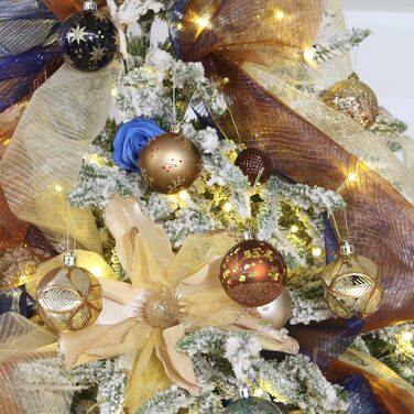 Набір прикрас для ялинки Sea Team: кульки та орнаменти, 30 шт., 60 мм, червоний та білий