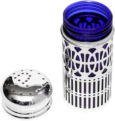 Silver Plated Salt and Pepper Shakers - Metal Spice Shakers - Fine Salt Shaker - Silver Shakers - 2 Piece Set (Variant 1: 7 x 2.5 cm (H x Ø))