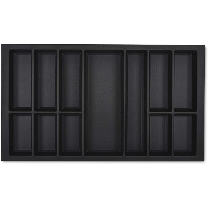 Лоток для столових приборів ORGA-BOX VII чорний 826x474 мм для кухонь Beeck, Siematic, Schröder, корпус 90 см