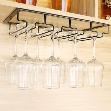 Тримач для келихів вина DDGG (2 шт.) - Настінна підставка для келихів, барна полиця, для дому, ресторану