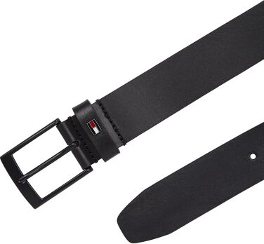 Чоловічий шкіряний ремінь Tommy Hilfiger 140 Black, чорний