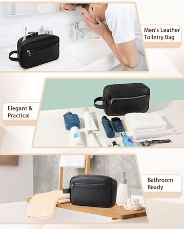 Чоловіча/Жіноча дорожня косметичка, валізка, сумка для туалетних аксесуарів 24x14x7 см (Чорний)