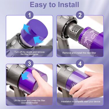 Фільтр для пилотяга Dyson V15 SV14 DV17 SV22 та V10, комплект 2 шт.