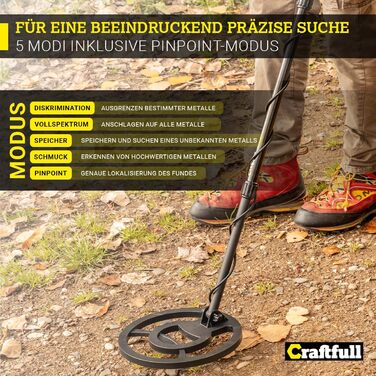 Металодетектор Craftfull | Набір металошукача для дітей та дорослих | Водонепроникний мультідетектор | Пошук золота та скарбів