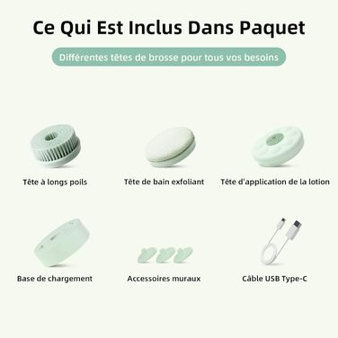 Електрична щітка для спини Gentle Exfoliating, для глибокого очищення, з довгим ручним, для жінок, чоловіків, літніх людей, рожевого (блідо-зеленого) кольору