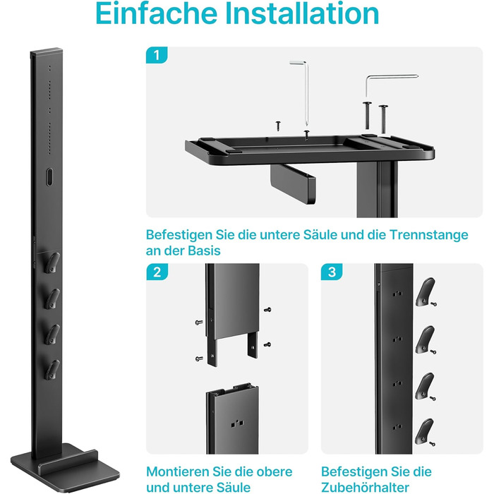 Підставка для пилососів Dyson з 4 гачками та 4 полицями, сумісна з серіями Gen5, V15, V12, V11, V10, V8, V7 та V6, без свердління, для зберігання пилососа та аксесуарів