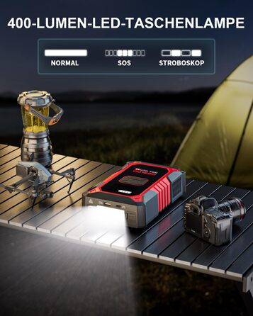 Powerbank з компресором GOOLOO A3 для автомобіля 12V (до 9.0L бензин/6.5L дизель), 3000A, 150PSI, LED дисплей