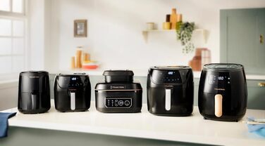 Аерофритюрниця Russell Hobbs SatisFry XL 5,5 л, мультифункціональна, Rapid Air, електрична, гриль, мультикухар, антипригарна, підходить для посудомийної машини, верхнє та нижнє нагрівання, повільне приготування, випічка, модель 26520-56