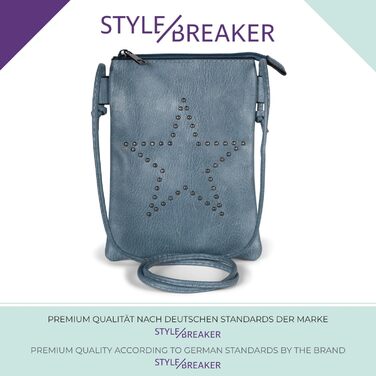 Сумка styleBREAKER Mini зірочка, жіноча сумка-месенджер, плечова сумка, оксамитова, темно-зелена 02012235