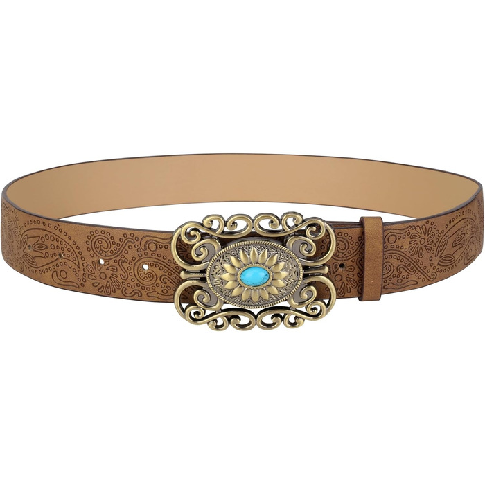 Жіночий шкіряний ремінь Chic Diary в ковбойському стилі, вінтажний пояс для джинсів коричневого кольору