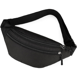 Чоловіча/Жіноча поясна сумка на пояс, бананка з PU шкіри, водонепроникна, чорна. Спортивна, для подорожей, фестивалів, бігу, хайкінгу